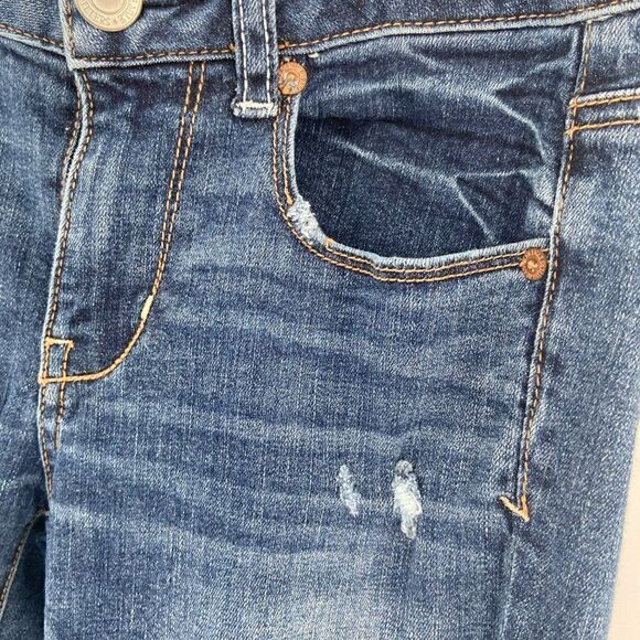 American Eagle Super Stretch Distressed Skinny Jeans Size 2 - Picture 7 of 11